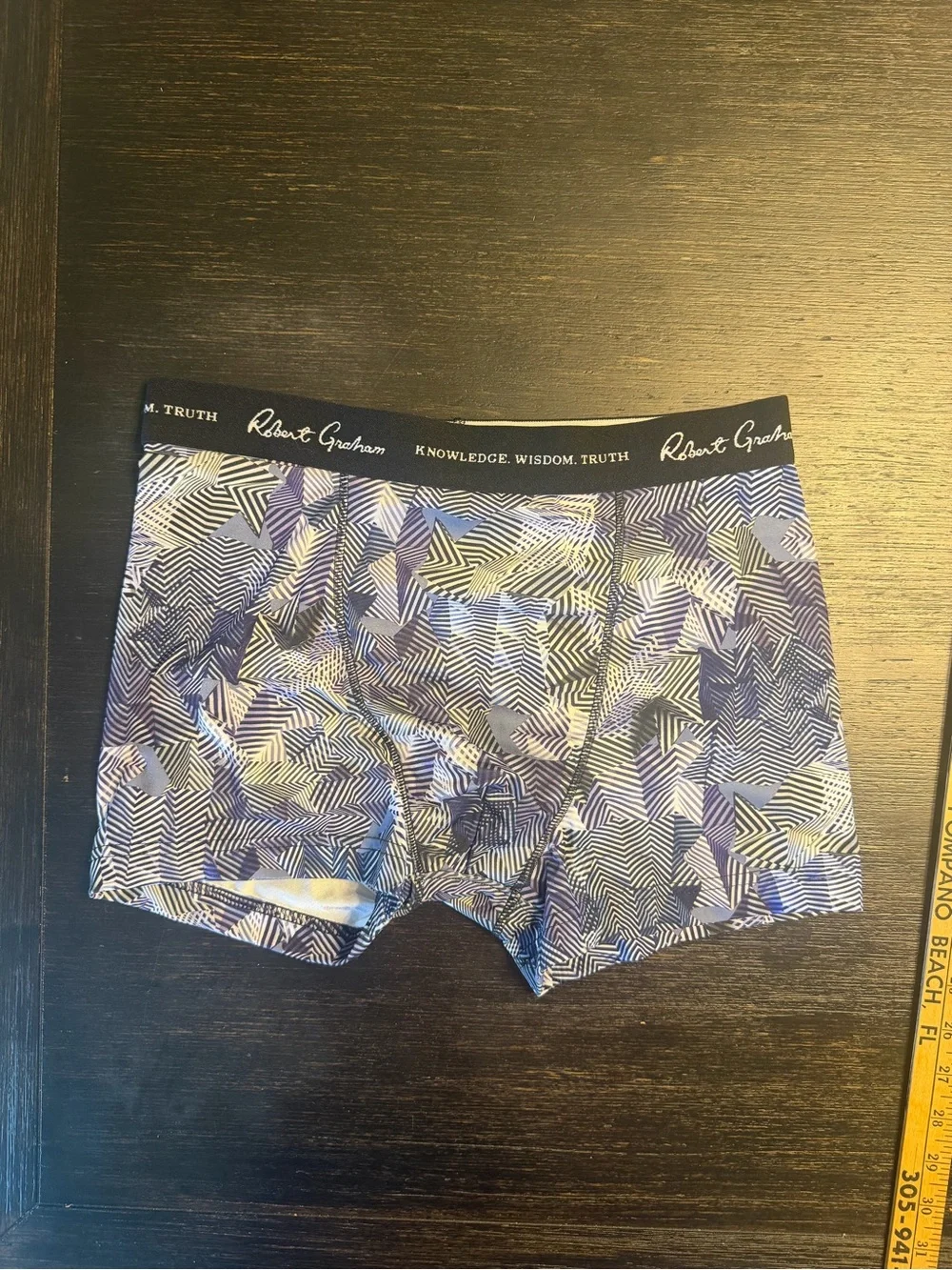 Robert Graham Blue & White Abstract Geometric Boxer Briefs